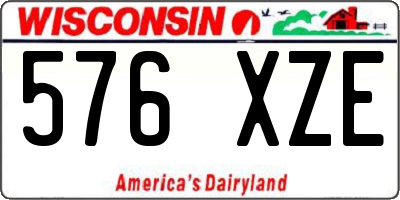 WI license plate 576XZE