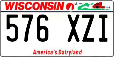 WI license plate 576XZI