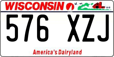 WI license plate 576XZJ