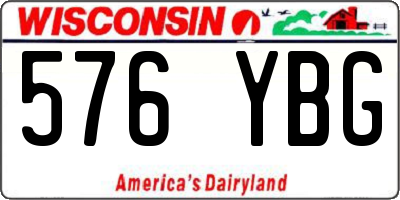 WI license plate 576YBG