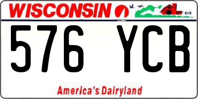 WI license plate 576YCB