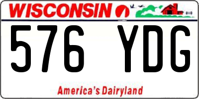 WI license plate 576YDG