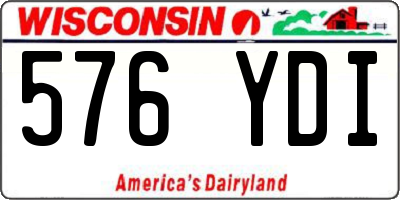 WI license plate 576YDI