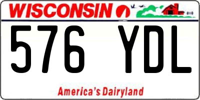 WI license plate 576YDL
