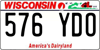 WI license plate 576YDO