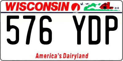 WI license plate 576YDP