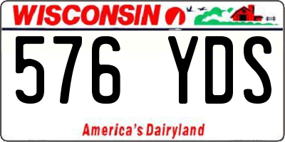 WI license plate 576YDS