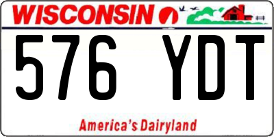 WI license plate 576YDT
