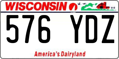 WI license plate 576YDZ