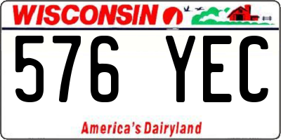 WI license plate 576YEC