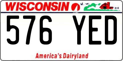 WI license plate 576YED