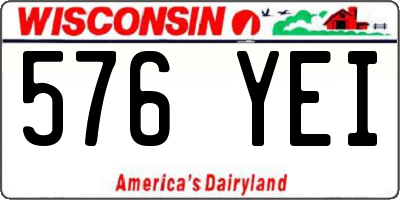 WI license plate 576YEI