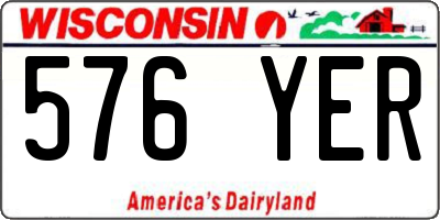 WI license plate 576YER