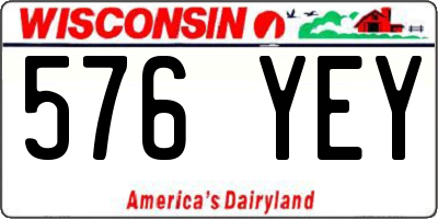 WI license plate 576YEY