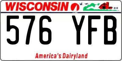 WI license plate 576YFB