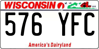 WI license plate 576YFC