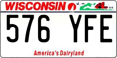WI license plate 576YFE