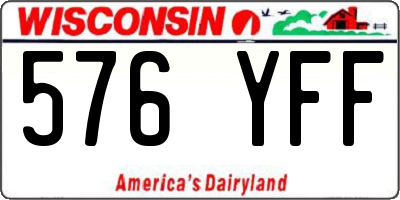 WI license plate 576YFF