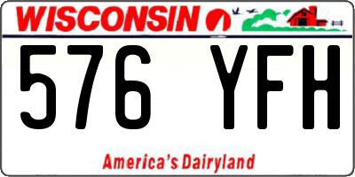 WI license plate 576YFH