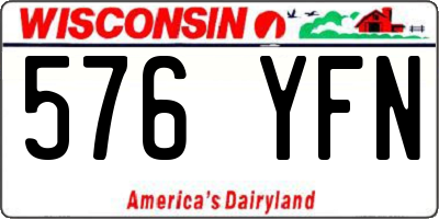 WI license plate 576YFN