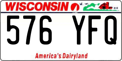 WI license plate 576YFQ