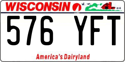 WI license plate 576YFT