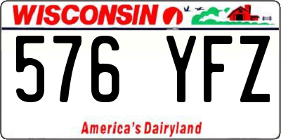 WI license plate 576YFZ