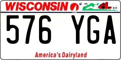 WI license plate 576YGA