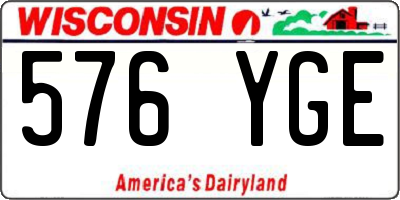 WI license plate 576YGE