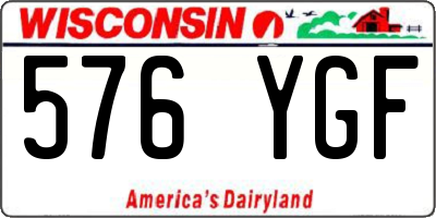 WI license plate 576YGF