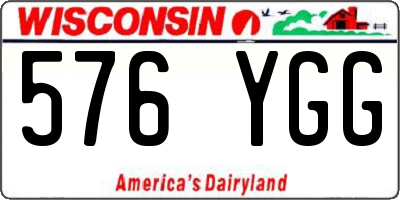 WI license plate 576YGG