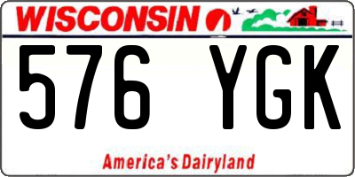 WI license plate 576YGK