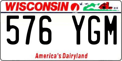 WI license plate 576YGM