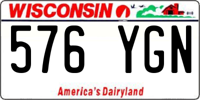 WI license plate 576YGN