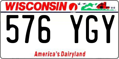 WI license plate 576YGY