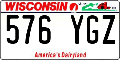 WI license plate 576YGZ