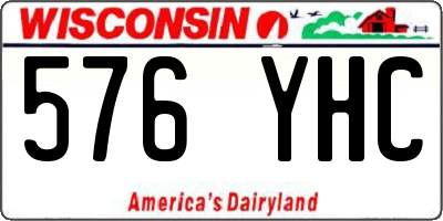 WI license plate 576YHC