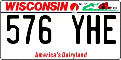 WI license plate 576YHE