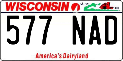 WI license plate 577NAD