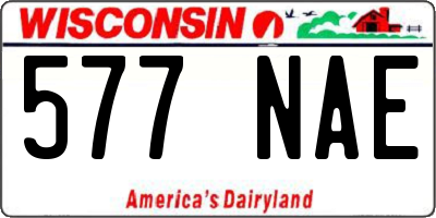 WI license plate 577NAE