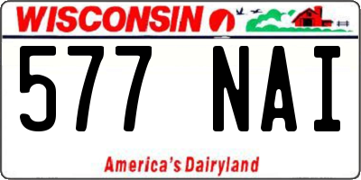 WI license plate 577NAI