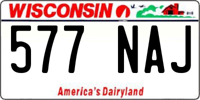 WI license plate 577NAJ