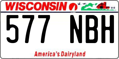 WI license plate 577NBH