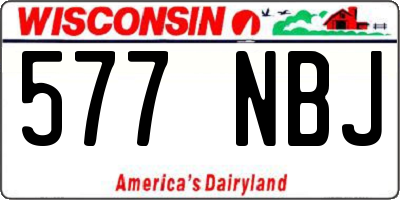 WI license plate 577NBJ