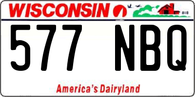 WI license plate 577NBQ