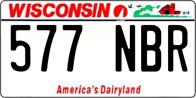 WI license plate 577NBR