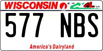 WI license plate 577NBS