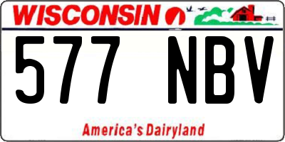 WI license plate 577NBV