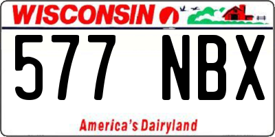 WI license plate 577NBX