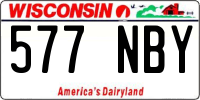 WI license plate 577NBY